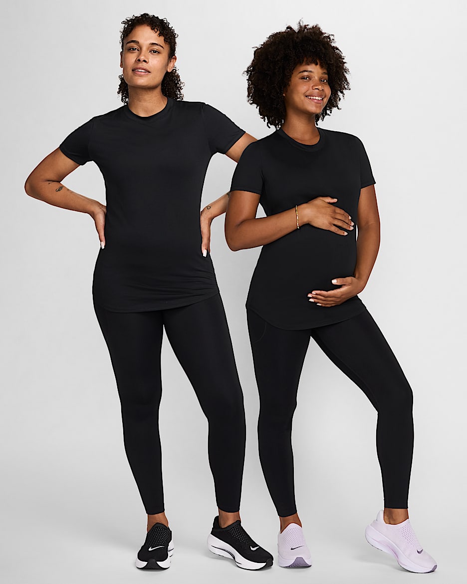 Nike M One Women s Dri FIT Slim Fit Short Sleeve Top Maternity Nike CA